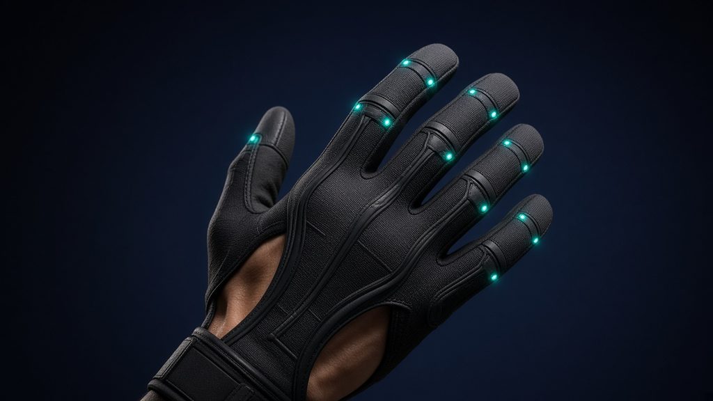 Haptic force-feedback gloves used in VR procedural training